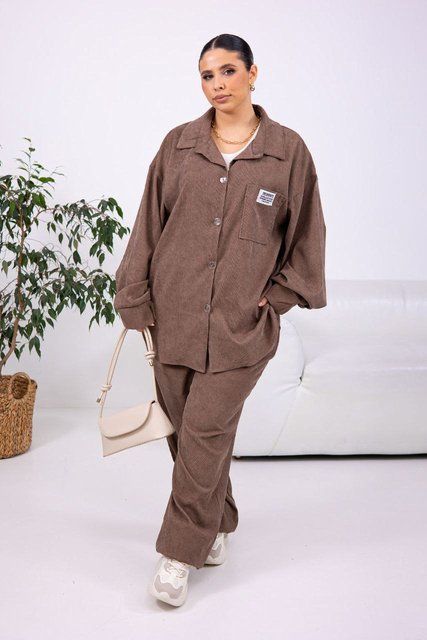 Жіночий костюм вельветовий FS-49806-BGE-XXL-3XL фото