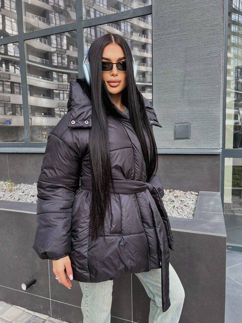 Жіноча куртка-пуфер FS-49340-BLK-S-M фото
