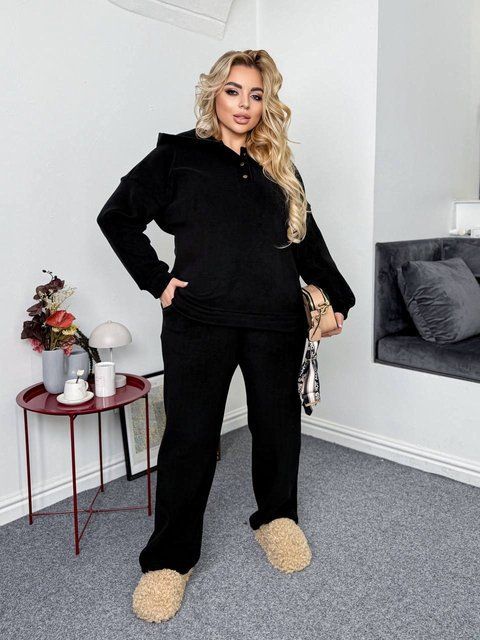Костюм жіночий з флісу FS-49520-BLK-XXL-4XL фото