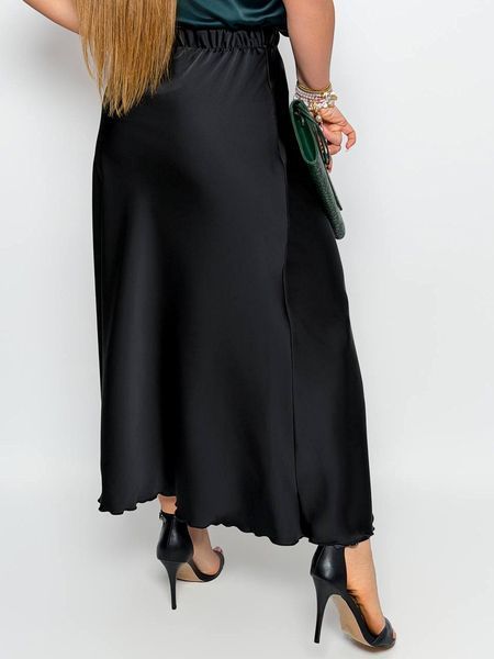 Спідниця міді атласна FS-48820-BLK-XL-XXL фото