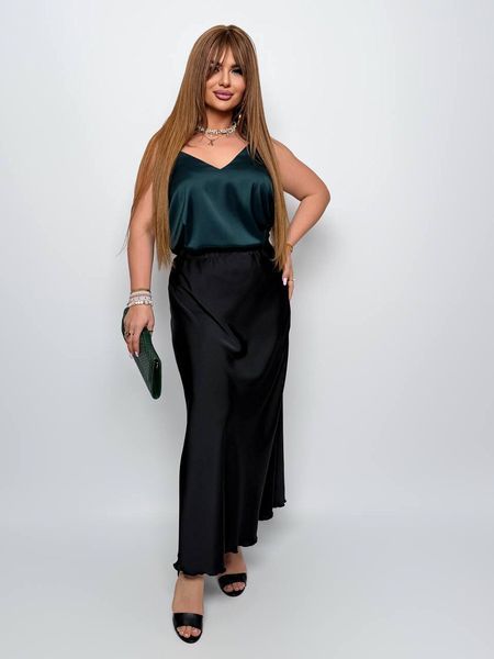 Спідниця міді атласна FS-48820-BLK-XL-XXL фото