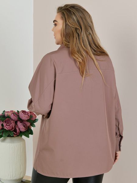 Сорочка-блуза жіноча великих розмірів FS-50267-BGE-3XL-4XL фото